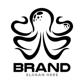 Modern octopus logo. Vector illustration Stock Illustration