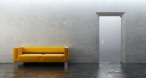 Modern office 3d render Stock Illustration