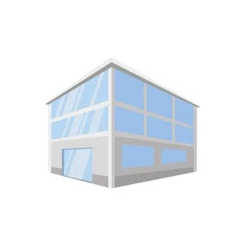 Modern Office Building 3D Vector Illustration Ilustración de archivo