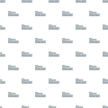 Modern office building architecture pattern seamless background 스톡 일러스트