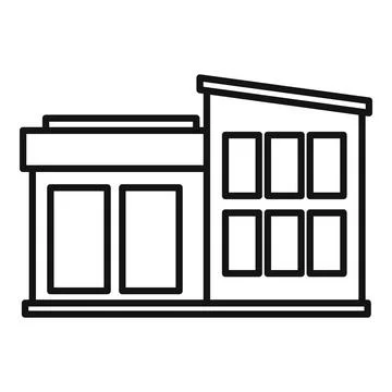 Modern office building facade representing business and industry Ilustración de archivo