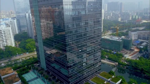 The modern office building Stock Footage 235268172
