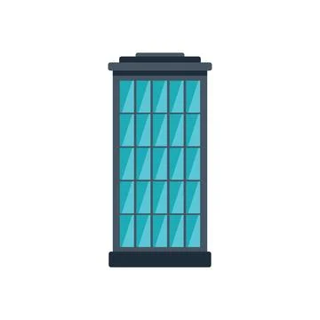 Modern office building with large windows representing corporate success Ilustración de archivo