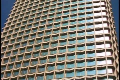 Modern office building, London, England, tilt up, wide shot Stock Footage