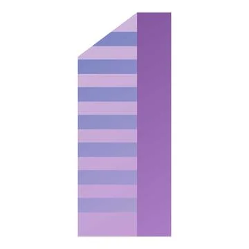 Modern office building with purple gradient glass facade Ilustración de archivo