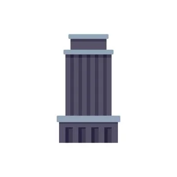 Modern office building reaching for the sky in minimalist style Ilustración de archivo
