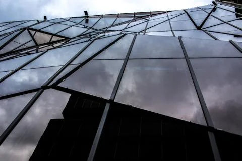 Modern office building seen from below Stock Photos