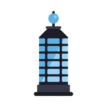 Modern office building skyscraper icon blue design Ilustración de archivo