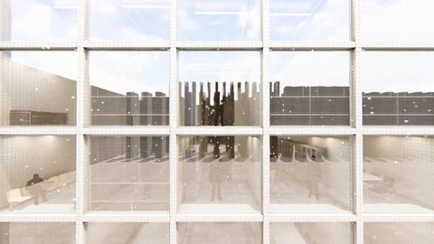 Modern office building on sunset. Stock Footage 118052335