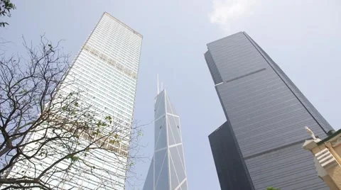 Modern Office Buildings Stock Footage 42848885