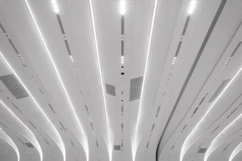 Modern office ceiling in  daytime Stock Photos