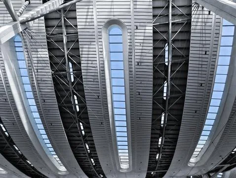 Modern office ceiling in  daytime Stock Photos