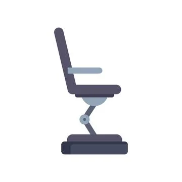 Modern office chair with armrests on adjustable base side view Stock Illustration