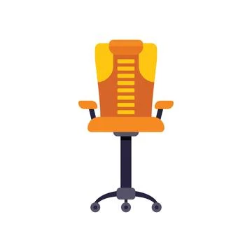 Modern office chair featuring adjustable height and wheels Stock Illustration