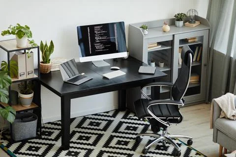 Modern office with computer Stock Photos