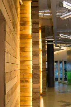 Modern office corridor Stock Photos