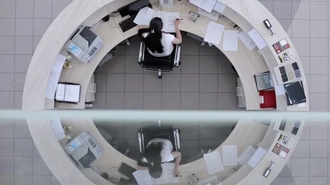 Modern Office Desk Work Place Video stock 87397459