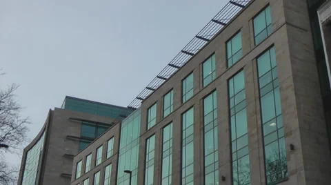 Modern office development built in Art Deco style. Stock Footage 1089495