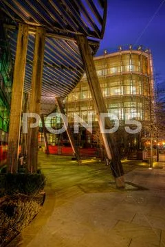 Modern office exterior hdr Stock Photos