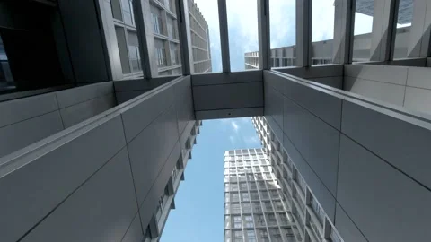 Modern office high rise skyscraper buildings Stock Footage 145341667