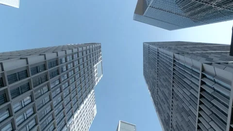 Modern office high rise skyscraper buildings 스톡 동영상 145341670