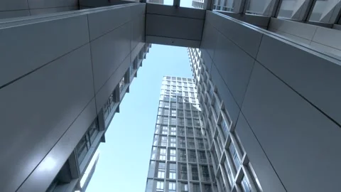 Modern office high rise skyscraper buildings Stockbeeldmateriaal 145341694