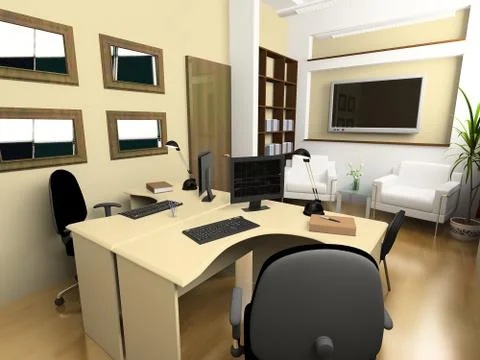 Modern  office Stock Illustration