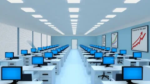 Modern office inside Stock Footage 11357459