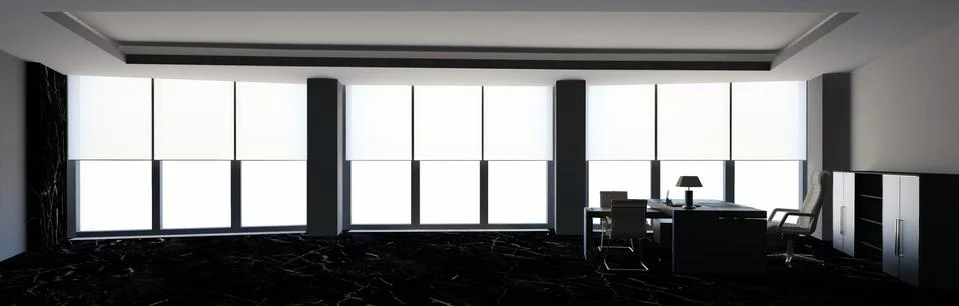 Modern office interior. 3D rendering. Stock Illustration