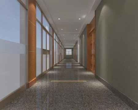 The modern office interior design 3d Illustration Stock Illustration
