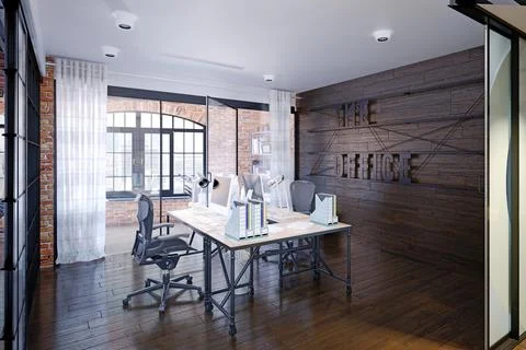 Modern office interior design. Stock Illustration