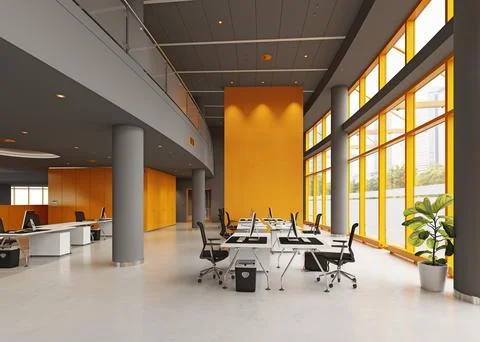 Modern office interior design. Illustrazione stock