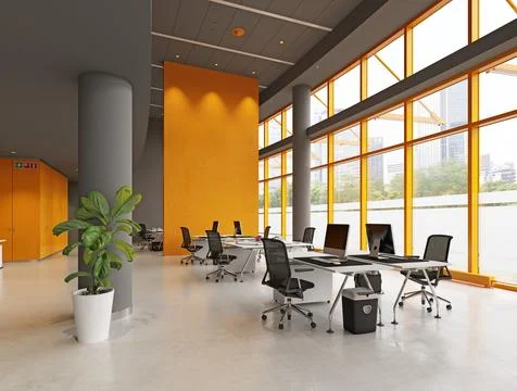 Modern office interior design. Stock Illustration