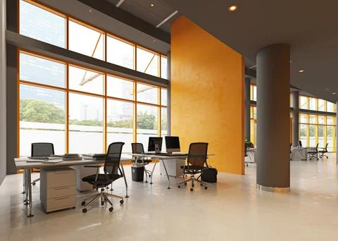 Modern office interior design. Stock Illustration