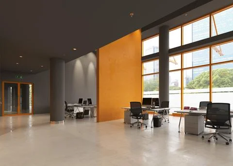 Modern office interior design. Stock Illustration