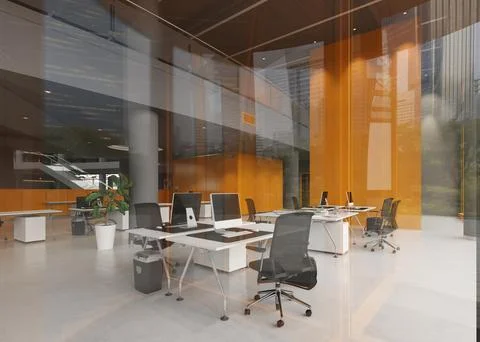 Modern office interior design. Stock Illustration