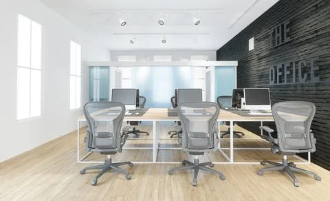 Modern office interior design. Stock Illustration