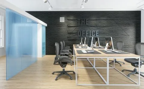 Modern office interior design. Stock Illustration