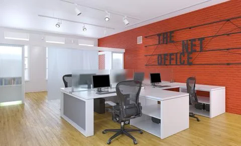 Modern office interior design. Stock Illustration