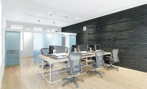 Modern office interior design. Stock Illustration