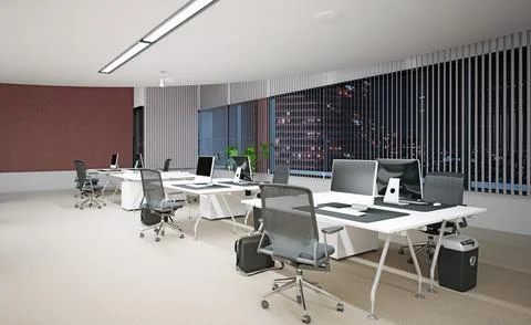 Modern office interior design Stock Illustration