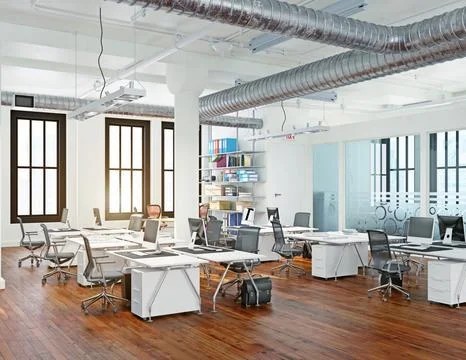 Modern office interior design Stock Illustration