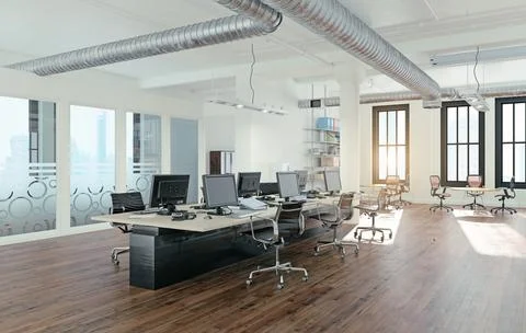 Modern office interior design Stock Illustration