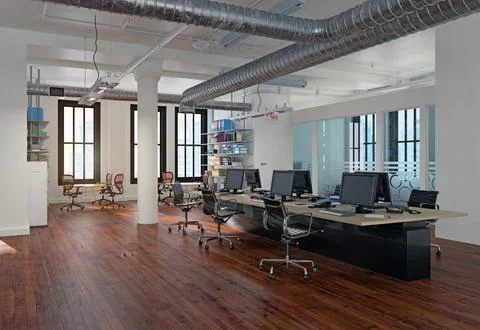Modern office interior design Stock Illustration