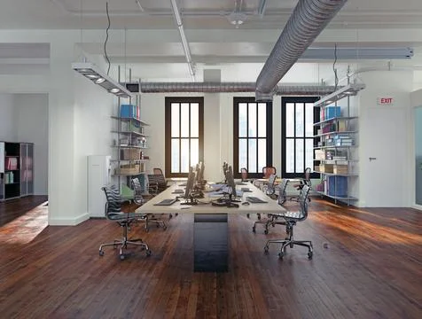 Modern office interior design Stock Illustration