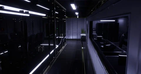 Modern office interior featuring sleek design and stylish lighting elements 動画素材 306039486