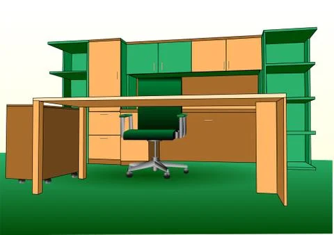 Modern office interior Stock Illustration