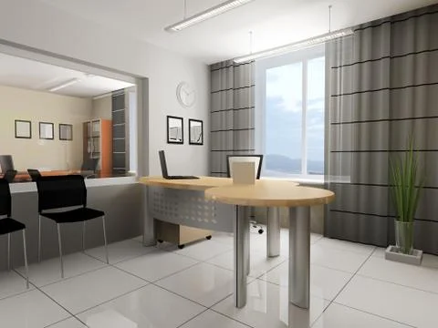 Modern office interior Stock Illustration