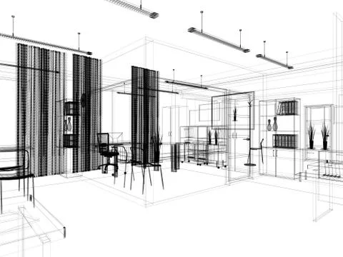 Modern office interior Stock Illustration