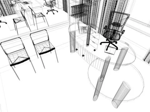 Modern office interior Stock Illustration